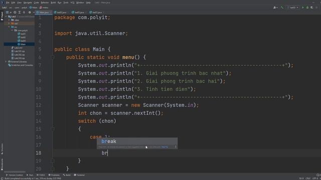 [MOB1014 - Java 1] Lab 2 Bài 4: Xây dựng menu (Source Code Download) ✔ смотреть онлайн