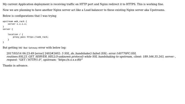 DevOps & SysAdmins: Nginx reverse proxying to upstream getting 502 Bad Gateway? смотреть онлайн