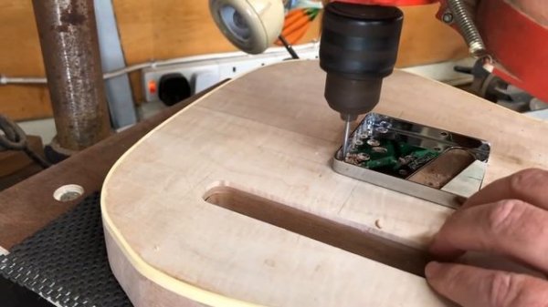 Telecaster Guitar Building with Mahogany Body and Flame Maple Top Documentary PART 1 of 3.