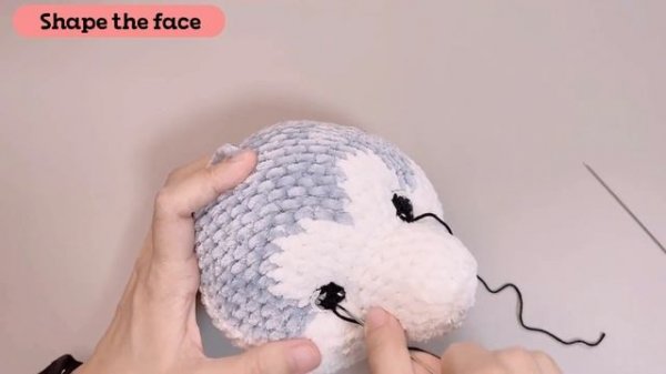 Husky amigurumi | Crochet Husky| Face Embroidery
