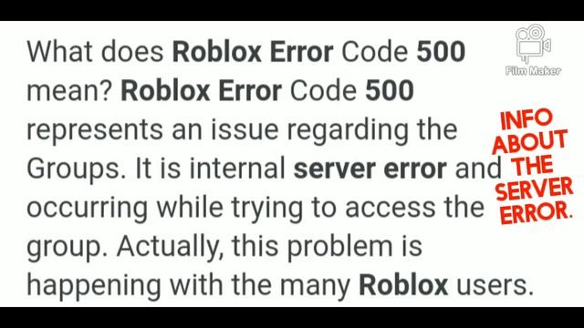 Info about Roblox Server Error 500 | Not again | Roblox [Fixed] смотреть онлайн