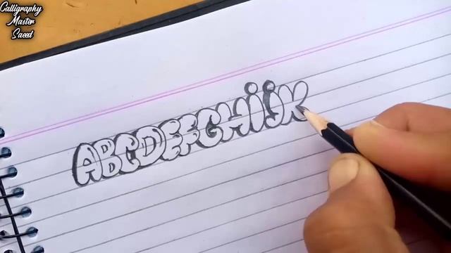 How to draw graffiti bubble letters a-z | Write Bubble Letters смотреть онлайн