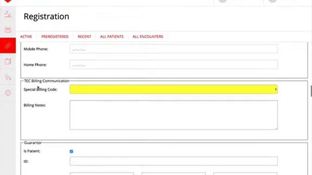 TECdoc: Registering A Patient