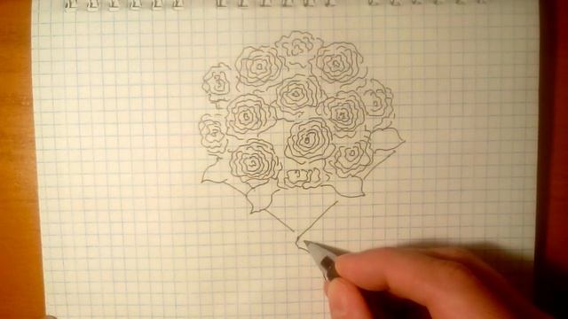 Просто рисуем, как нарисовать БУКЕТ ИЗ РОЗ =)) смотреть онлайн