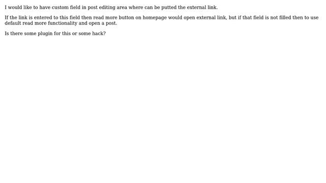 Wordpress: Read more to open external link смотреть онлайн