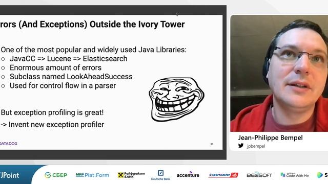 Jean Bempel — Real World JFR: Experiences building and deploying a continuous profiler at scale смотреть онлайн