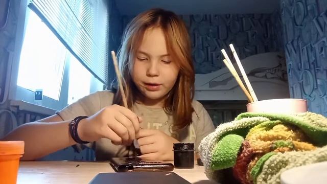 рисую на чехле.кота гуашью! смотреть онлайн