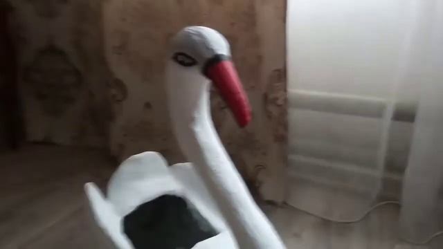 Журавли и лебеди зделаны своими руками. Из цемента смотреть онлайн