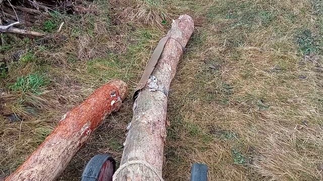 Обзор Волокуши с лыжой, тягать валежник смотреть онлайн