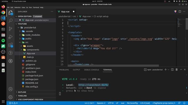 02 - vuejs 3 - create vue project смотреть онлайн