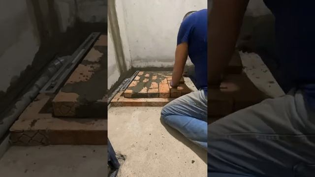 Установка трапа. Укладка второго ряда и формирование бортиков… смотреть онлайн