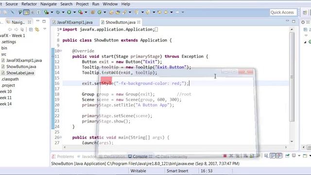 Creating JavaFX Button with CSS Properties смотреть онлайн