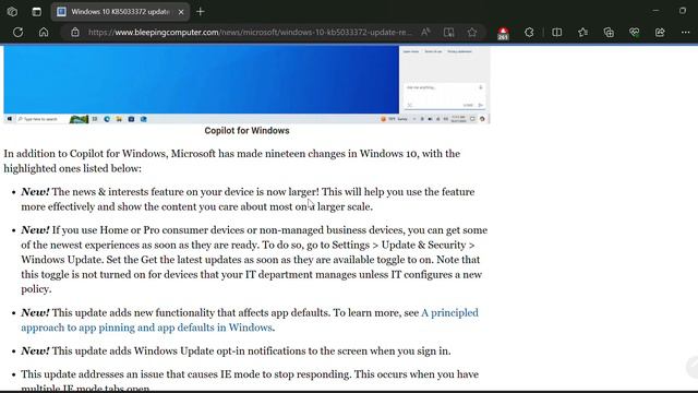Windows 10 KB5033372 update released with Copilot for everyone, 20 changes смотреть онлайн