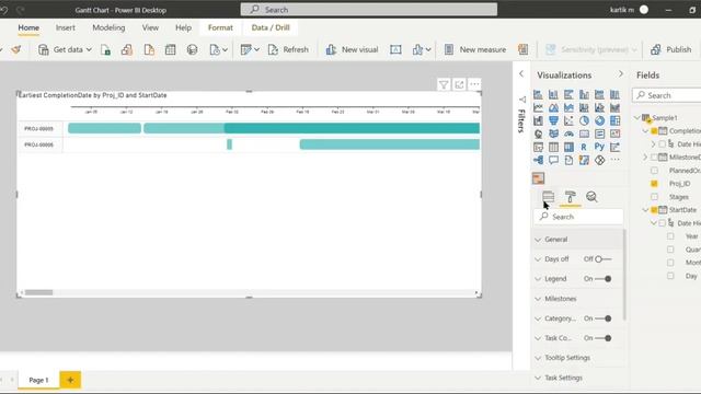 Gantt Chart in Power BI - Visuals with Nags смотреть онлайн