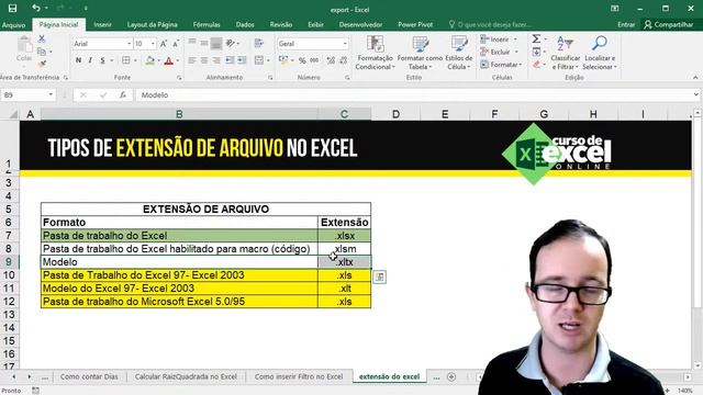 Tipos de Extensão no Excel XLS XLSX - Curso de Excel OnLine смотреть онлайн