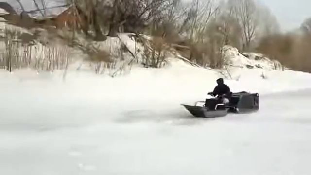 Самодельный мотобуксировщик - толкач смотреть онлайн