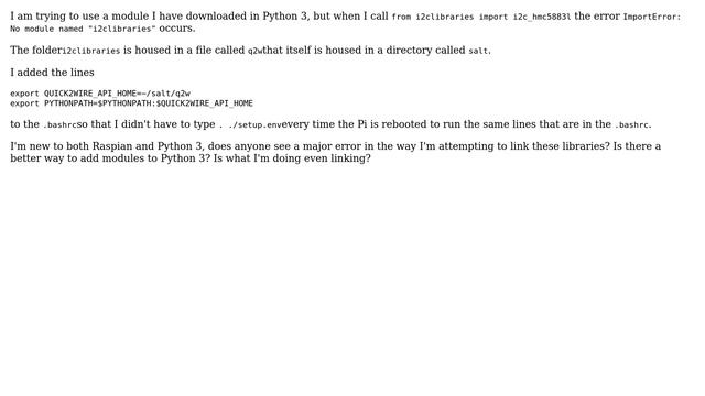 Raspberry Pi: Importing Python 3 Libraries Issue "ImportError: No module named..." (2 Solutions!!) смотреть онлайн