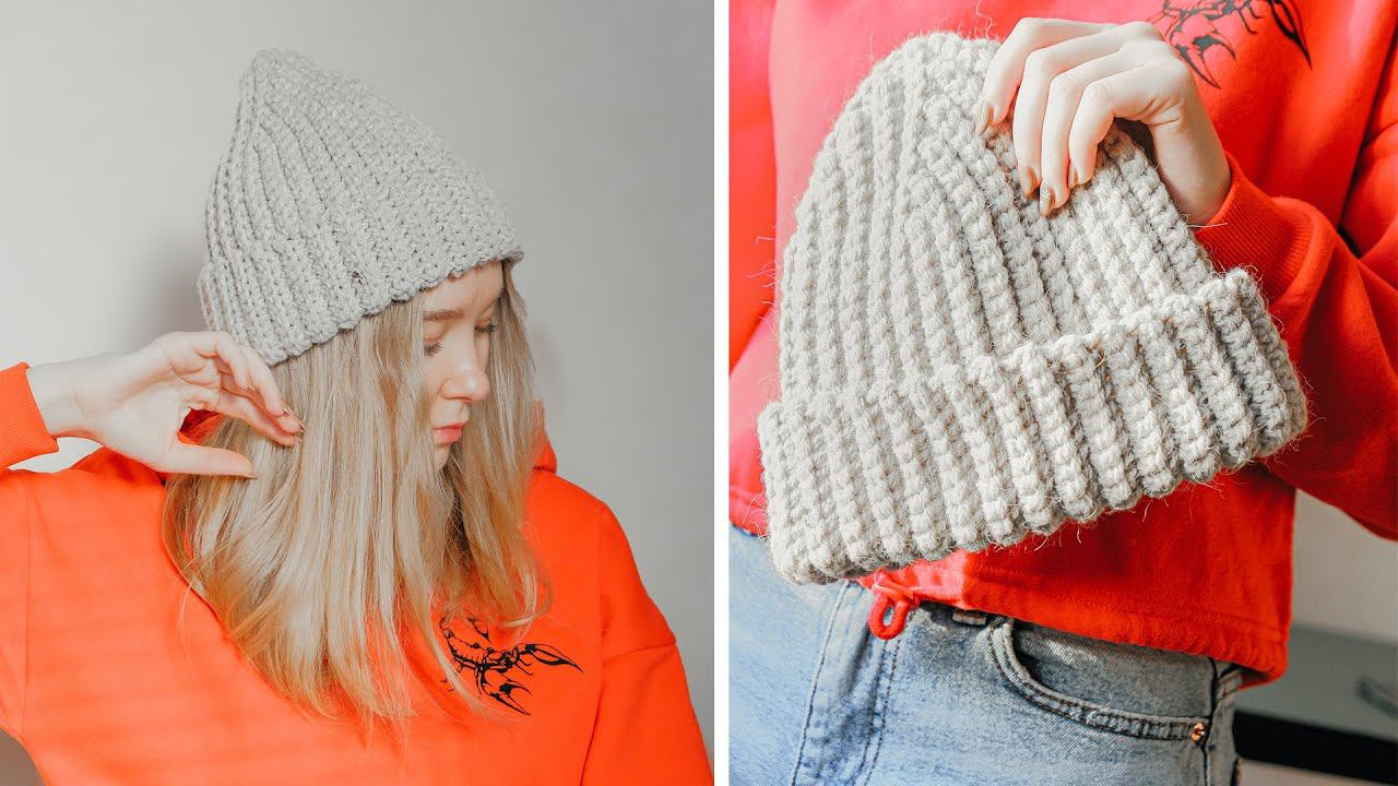 Простая объемная ШАПКА крючком ❄️ | Урок для начинающих смотреть онлайн