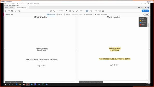 Adobe Acrobat Pro DC Tutorial 15 - Compare Files смотреть онлайн