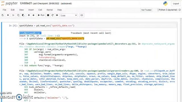 FileNotFoundError - Jupyter - phyton 3.0 resolved смотреть онлайн