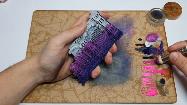 Drybrush Fluorescent Glowing Terrain - No Airbrush - Synth-wave Pink Edition