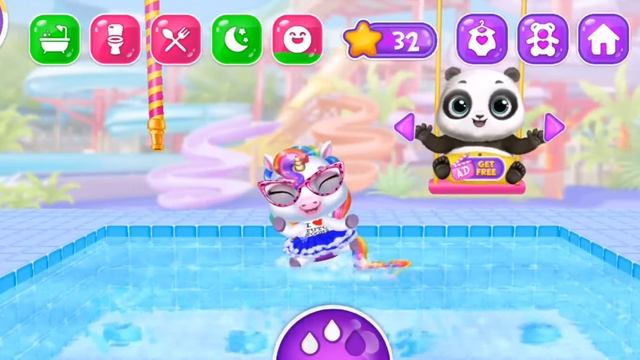 Cute Pet Care My Baby Unicorn 2 - New Virtual Pony Pet TutoTOONS Gameplay - New Born Pony Kids Game смотреть онлайн