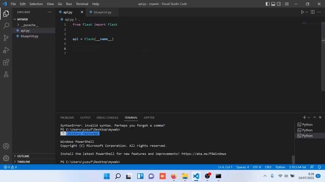 Python - Tutorial Membuat Simple Website, pengunaan Flask-Blueprint, FLASK 02 - 6 смотреть онлайн