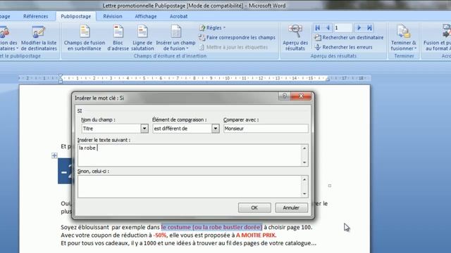 Créer un publipostage sur Word смотреть онлайн