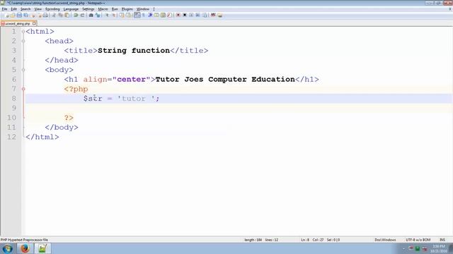 String Function In PHP String Upper (ucword) in Tamil смотреть онлайн