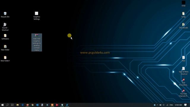 Intel Graphics Settings Option Missing from the Right Click Context Menu - How to Fix? pcguide4u