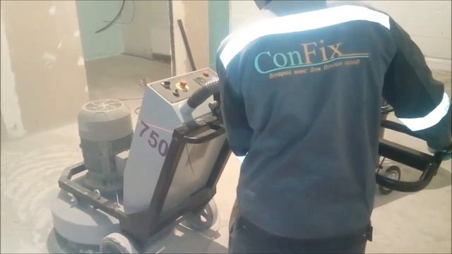 Шлифование плиты пола с обеспыливанием поверхности смотреть онлайн