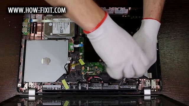 Asus X750 Disassembly, Fan Cleaning, and Thermal Paste Replacement Guide смотреть онлайн