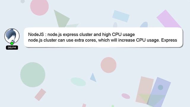 NodeJS : node.js express cluster and high CPU usage смотреть онлайн