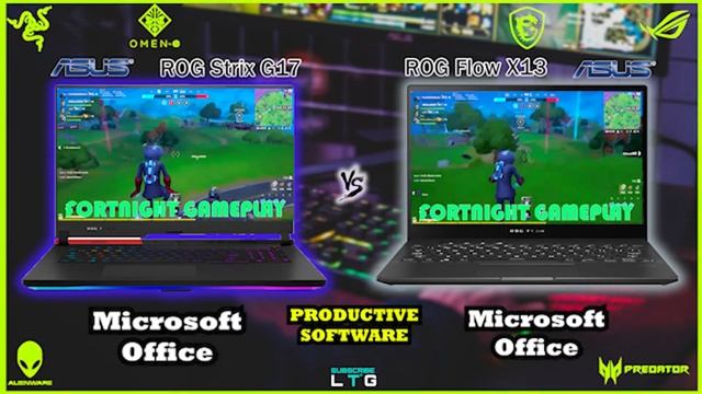 ASUS ROG STRIX G17 VS ASUS ROG FLOW X13 смотреть онлайн