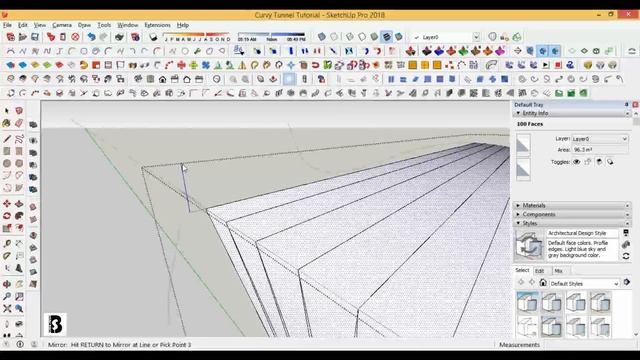 Curvy Tunnel - SketchUp Tutorial, SketchUp Speed Drawing смотреть онлайн