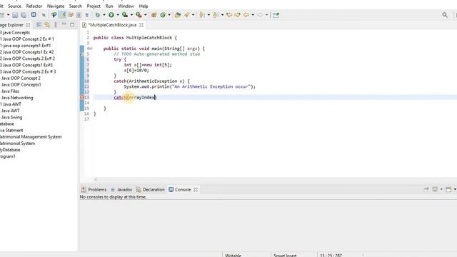 Multiple catch block in java | Lecture # 59 | Learn Programming смотреть онлайн
