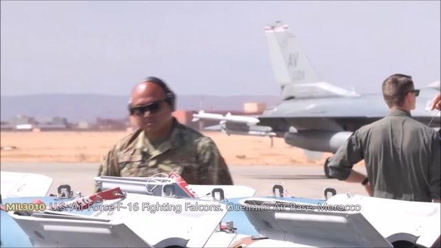 African Lion. Powerful F-16 Fighting Falcon fighters of the US Air Force and Morocco. смотреть онлайн