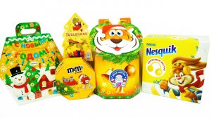 Купила ТОЛЬКО ЖЕЛТЫЕ Новогодние ПОДАРКИ Сладкие Наборы на Новый год 2022