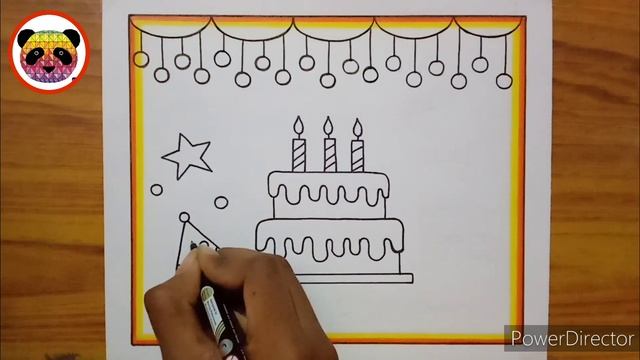 Birthday Greetings Card Drawing / Happy Birthday Drawing / Birthday Card Drawing easy / Card easy смотреть онлайн