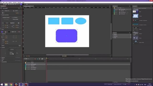 Edge Animate. Урок 2. Работа с векторными фигурами смотреть онлайн