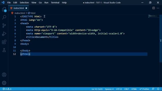 HTML Tutorial for Beginners #1 (English) | Installation and First HTML code смотреть онлайн