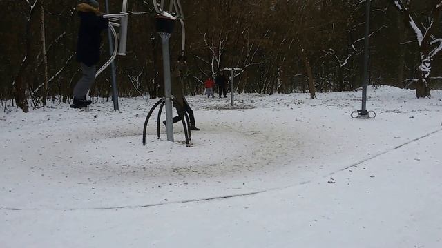 Качели в Кузьминском парке. Ноябрь 2016. смотреть онлайн