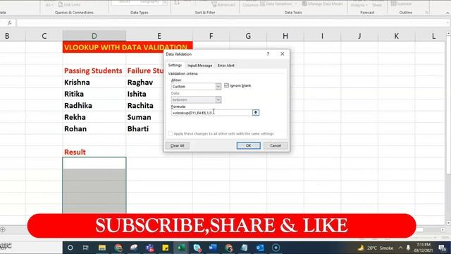 VLOOKUP with data validation in Hindi | VLOOKUP formula with data validation | #excelfansonly смотреть онлайн