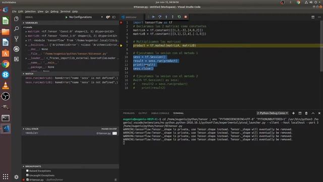 02.-TensorFlow Tutorial en Español?? [Constantes, matrices y sesiones Facil, rapido y con codigos] смотреть онлайн