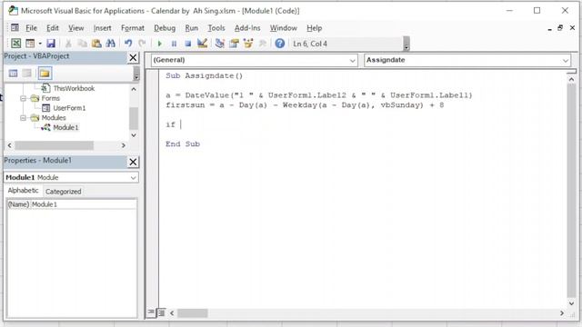 Excel VBA - Calendar on UserForm (Editable template available) смотреть онлайн
