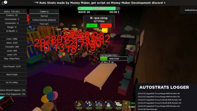 Tower defense simulator pizza party map free autofarm script 2023! смотреть онлайн