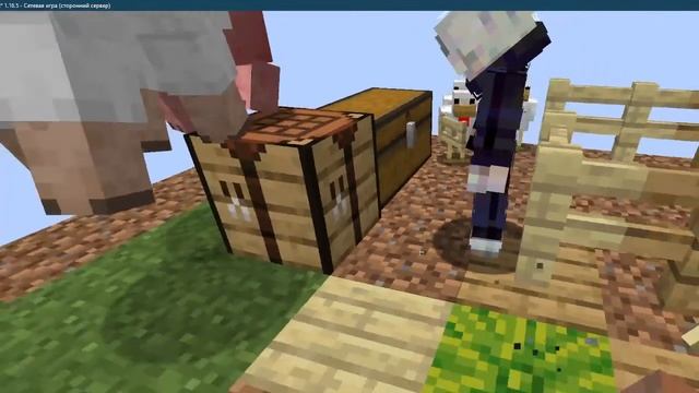 Играю в майн на сервере один блок ворлд с дуругом смотреть онлайн