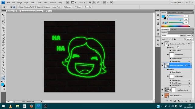 Adobe Photoshop | [Speedart] Shweebe Neon Logo смотреть онлайн