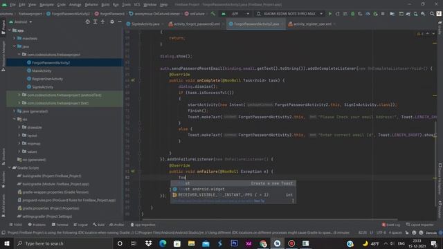 Forgot Password Using Firebase Android - Firebase Reset Password - Firebase Android Studio смотреть онлайн