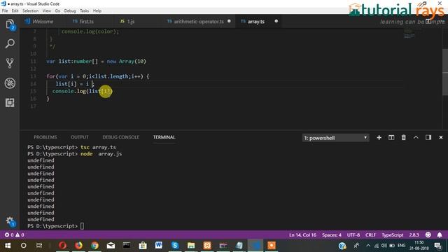 11 TypeScript Array 2019 -Tutorial Rays | By Umar Rahman смотреть онлайн